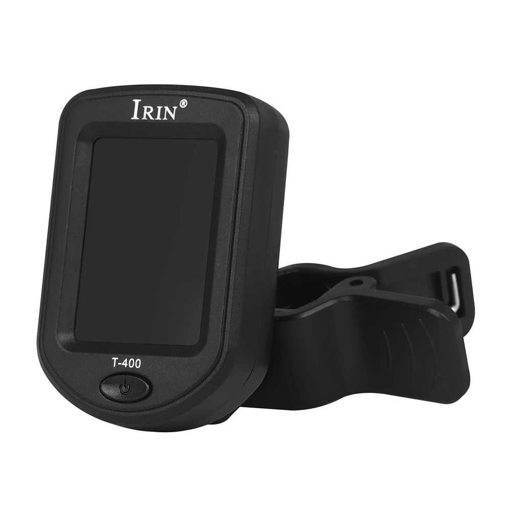 IRIN T-400 Guitar Tuner Digital Clip-On Tone Tuner for Electric Ukulele Bass Violin Universal 360Degree Rotatable Sensitive IRIN T-400 Guitar Tuner Digital Clip-On Tone Tuner for Electric Ukulele Bass Violin Universal 360Degree Rotatable Sensitive