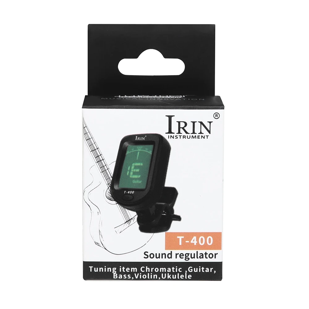 IRIN T-400 Guitar Tuner Digital Clip-On Tone Tuner for Electric Ukulele Bass Violin Universal 360Degree Rotatable Sensitive IRIN T-400 Guitar Tuner Digital Clip-On Tone Tuner for Electric Ukulele Bass Violin Universal 360Degree Rotatable Sensitive
