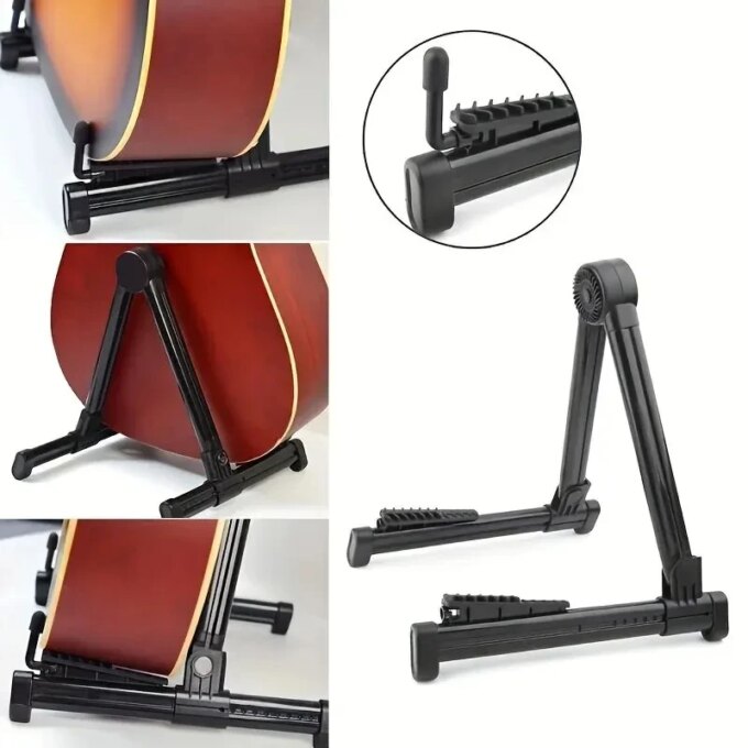 Miwayer Guitar Stand Folding A Frame Floor Universal ABS for Acoustic Classical Electric Bass Guitars Banjo Ukulele Portable - Image 4