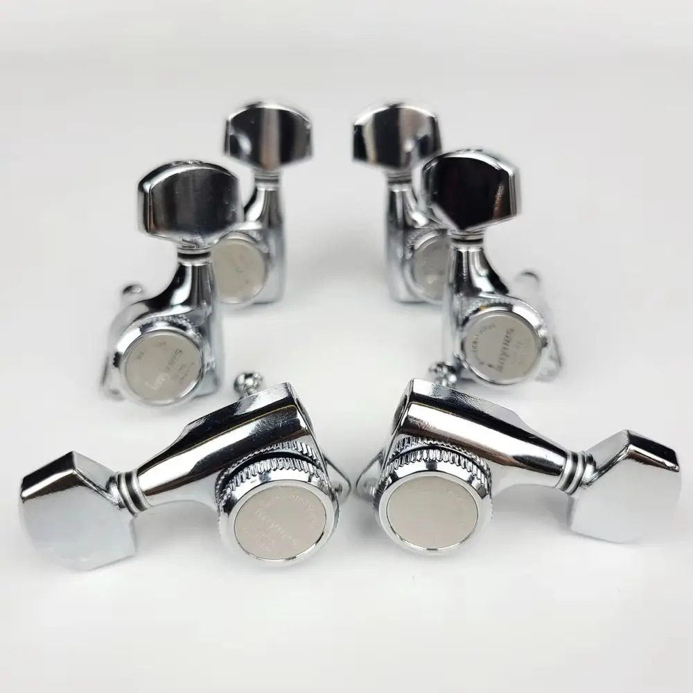 6PCS/Set Professional Chrome Guitar Locking Tuners Lock String Silver/Gold/Black Guitar Tuning Pegs Lock String Tuning Pegs 6PCS/Set Professional Chrome Guitar Locking Tuners Lock String Silver/Gold/Black Guitar Tuning Pegs Lock String Tuning Pegs
