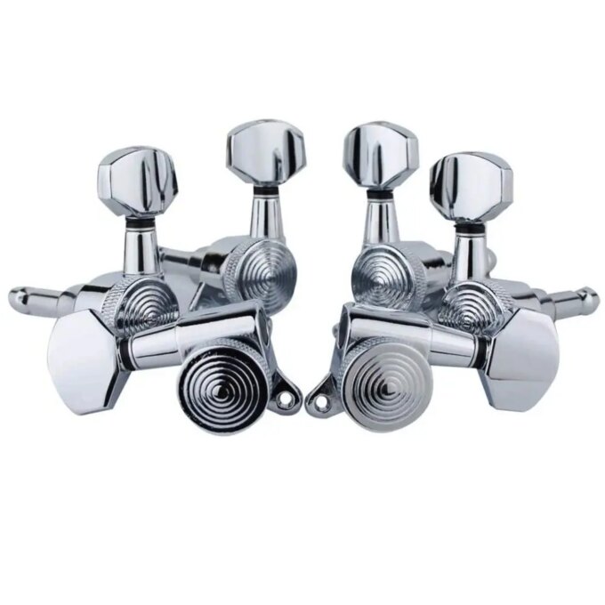6PCS/Set Professional Chrome Guitar Locking Tuners Lock String Silver/Gold/Black Guitar Tuning Pegs Lock String Tuning Pegs - Image 2