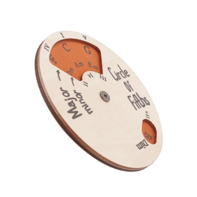 Wooden Circle of Fifths Wheel Melody Tool Chord Wheel Music Theory Learning Tool Fifth Degree Circle Music Accessories - Image 2