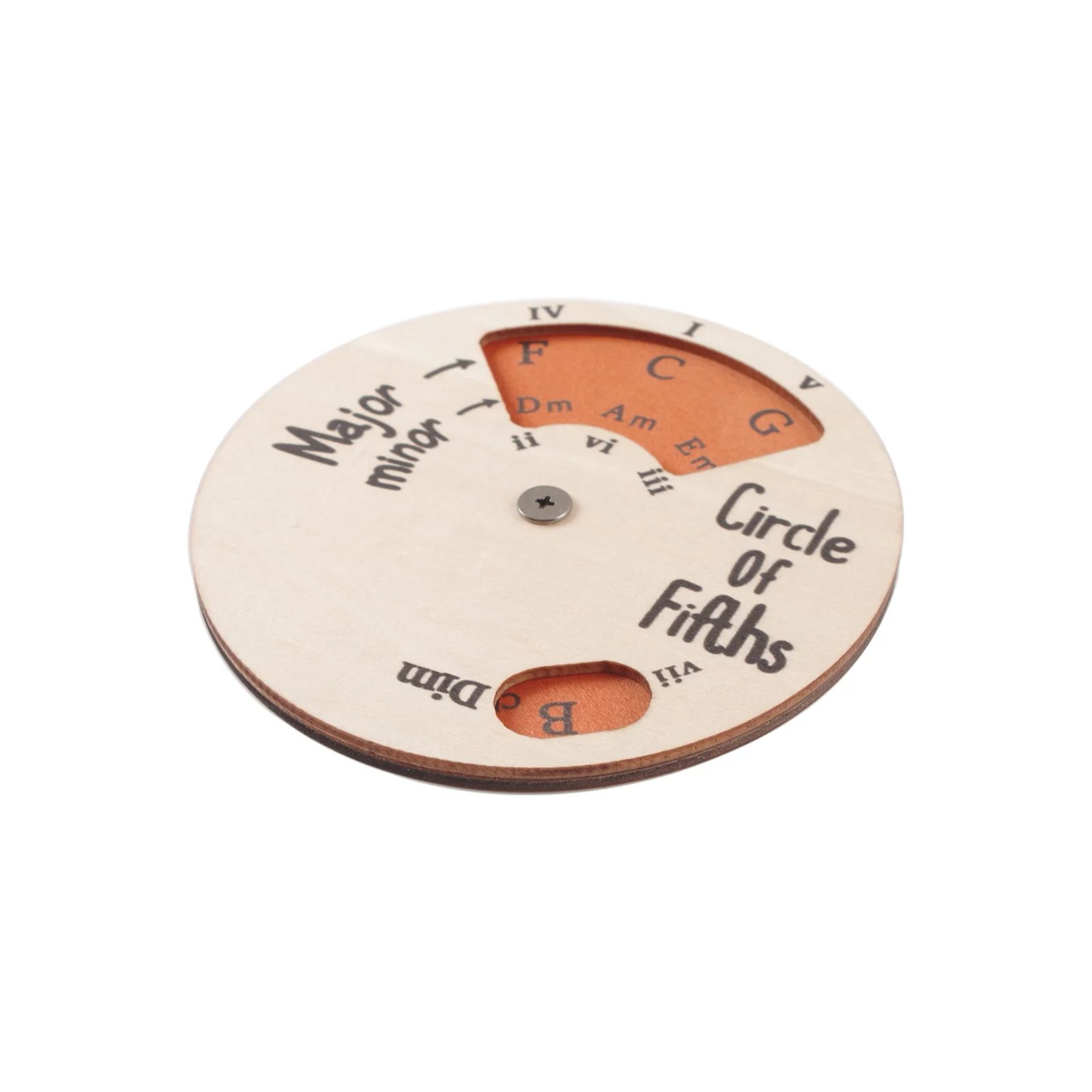 Wooden Circle of Fifths Wheel Melody Tool Chord Wheel Music Theory Learning Tool Fifth Degree Circle Music Accessories