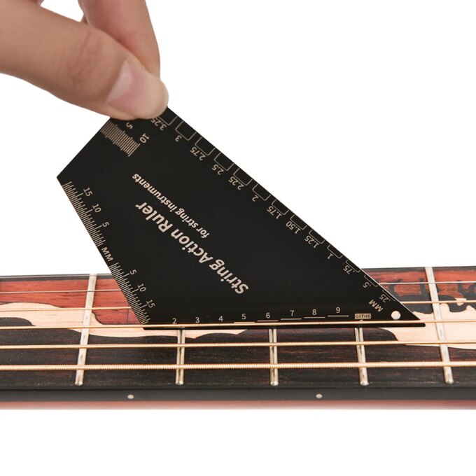 Stainless Steel Guitar Strings Action Height Ruler Guitar Leveling 2 In 1 Luthier Tool For Guitar Ukulele Bass - Image 5