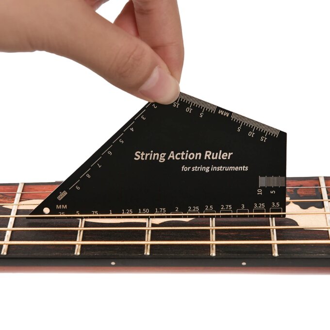 Stainless Steel Guitar Strings Action Height Ruler Guitar Leveling 2 In 1 Luthier Tool For Guitar Ukulele Bass - Image 4