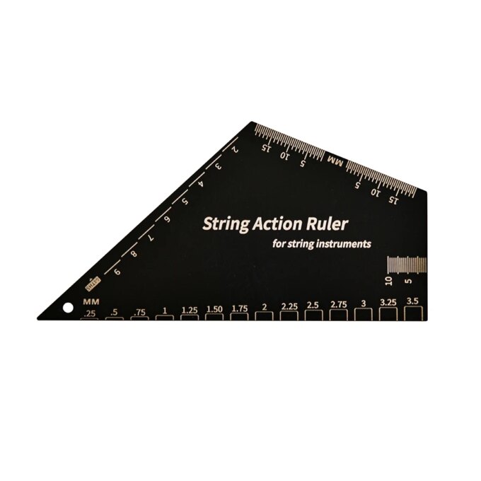 Stainless Steel Guitar Strings Action Height Ruler Guitar Leveling 2 In 1 Luthier Tool For Guitar Ukulele Bass