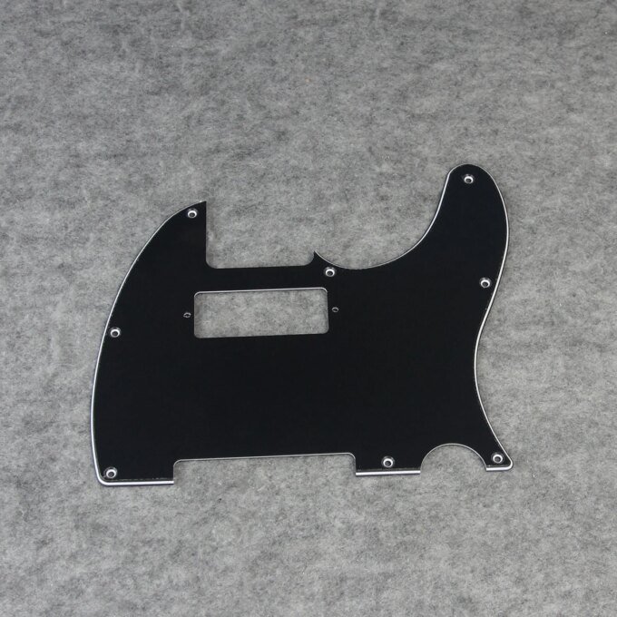 FLEOR Black 3ply 8 Holes TL Guitar Pickguard Mini Humbucker Route With Screws - Image 2