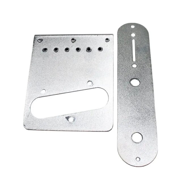 6 String Roller Saddle Bridge and Control Plate for TL Electric Guitar with Carving Decorative Pattern Strings Through Bridge - Image 6