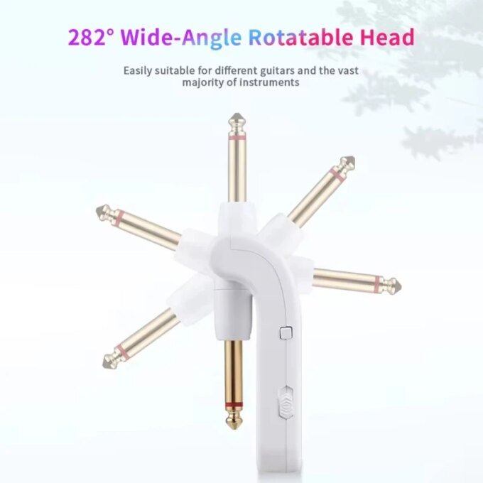 Wireless System for Guitar, 2.4G Rechargeable Transmitter and Receiver, Real Time Plug Play Transmission for Electric Bass - Image 3