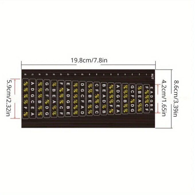 1 Pc Guitar Fretboard Stickers Scale Note Sticker Suitable For Classic Acoustic  Electric Guitar - Image 2