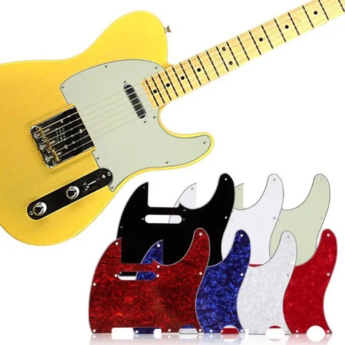 3Ply Aged Pearloid Pickguard Tele Style Guitar Pickguard Aged White Pearl Musical Instrument Guitar Parts Accessories 7 Colors - Image 2