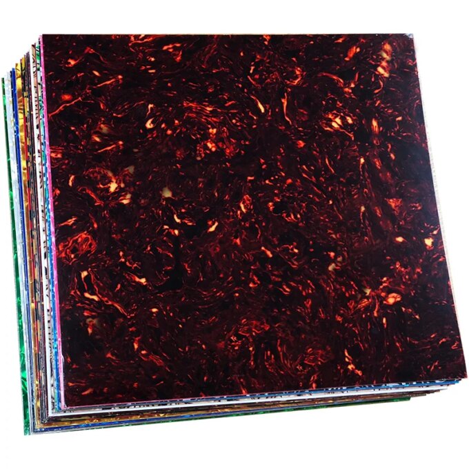 24cmx22cm Custom Quality Acoustic  Guitar Pickguard Celluloid Material Blank Sheet Self Adhesive Scratch Plate - Image 4