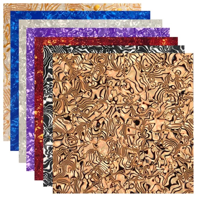 24cmx22cm Custom Quality Acoustic  Guitar Pickguard Celluloid Material Blank Sheet Self Adhesive Scratch Plate - Image 3