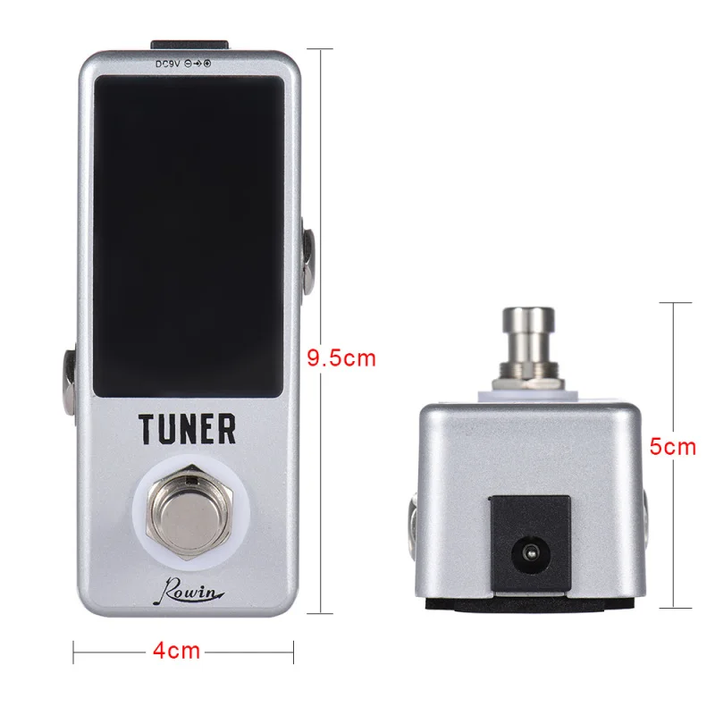 Mini Chromatic Tuner Pedal EffectGuitar Bass Musical Instrumen LED Display True Bypass GuitarTuner for Guitar Bass Accessories