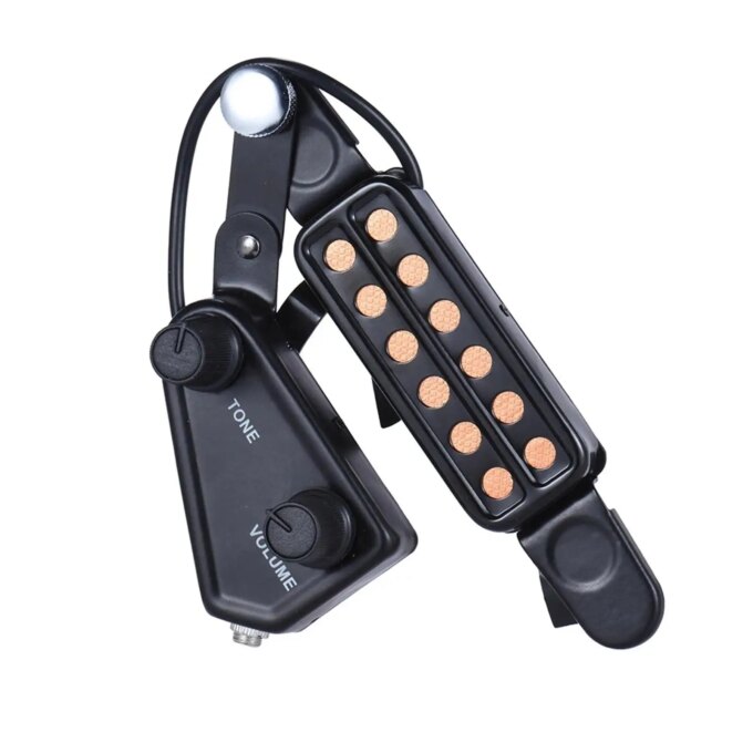 Premium Acoustic Guitar Pickup: 12-Hole Magnetic Transducer for Enhanced Sound, Adjustable Volume & Tone Knobs, Comes with High- - Image 6