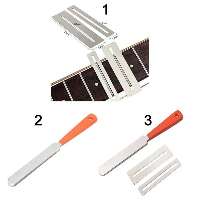 1/2/3pcs Guitar Fret Wire Sanding Stone Protector Kit Finger Plate Radian Polishing DIY Luthier Tool Guitar Bass Parts - Image 3