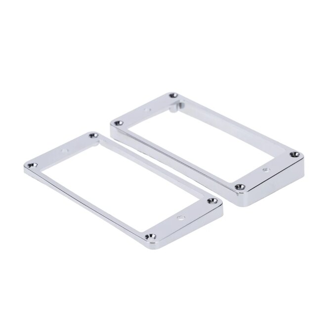 LP Electric Guitar Pickup Curved Frame High and Low Curved Frame Set Chrome-Plated Plastic Guitar Pickup Frame Mounting Ring - Image 5