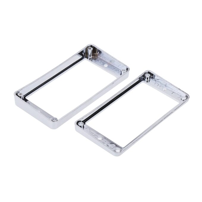 LP Electric Guitar Pickup Curved Frame High and Low Curved Frame Set Chrome-Plated Plastic Guitar Pickup Frame Mounting Ring - Image 3