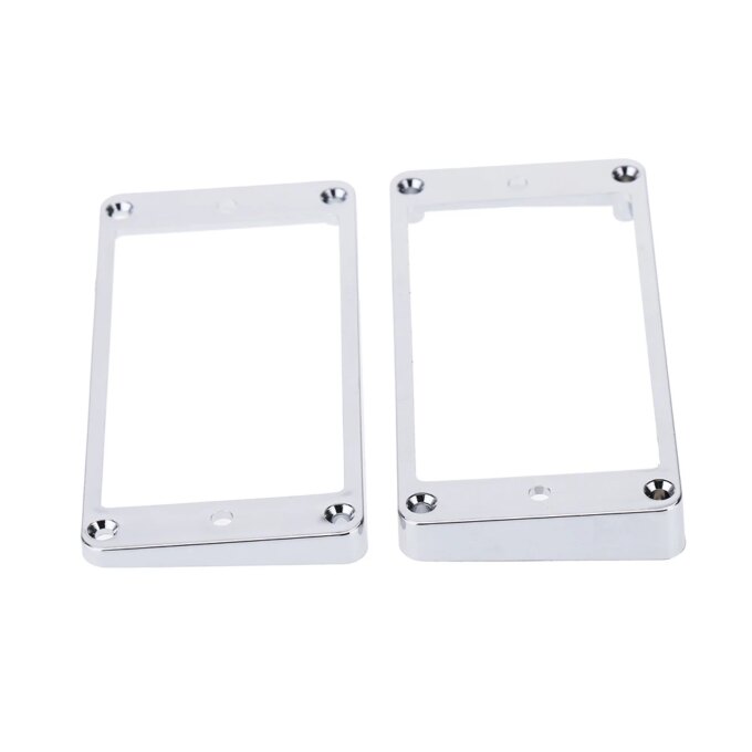 LP Electric Guitar Pickup Curved Frame High and Low Curved Frame Set Chrome-Plated Plastic Guitar Pickup Frame Mounting Ring - Image 4