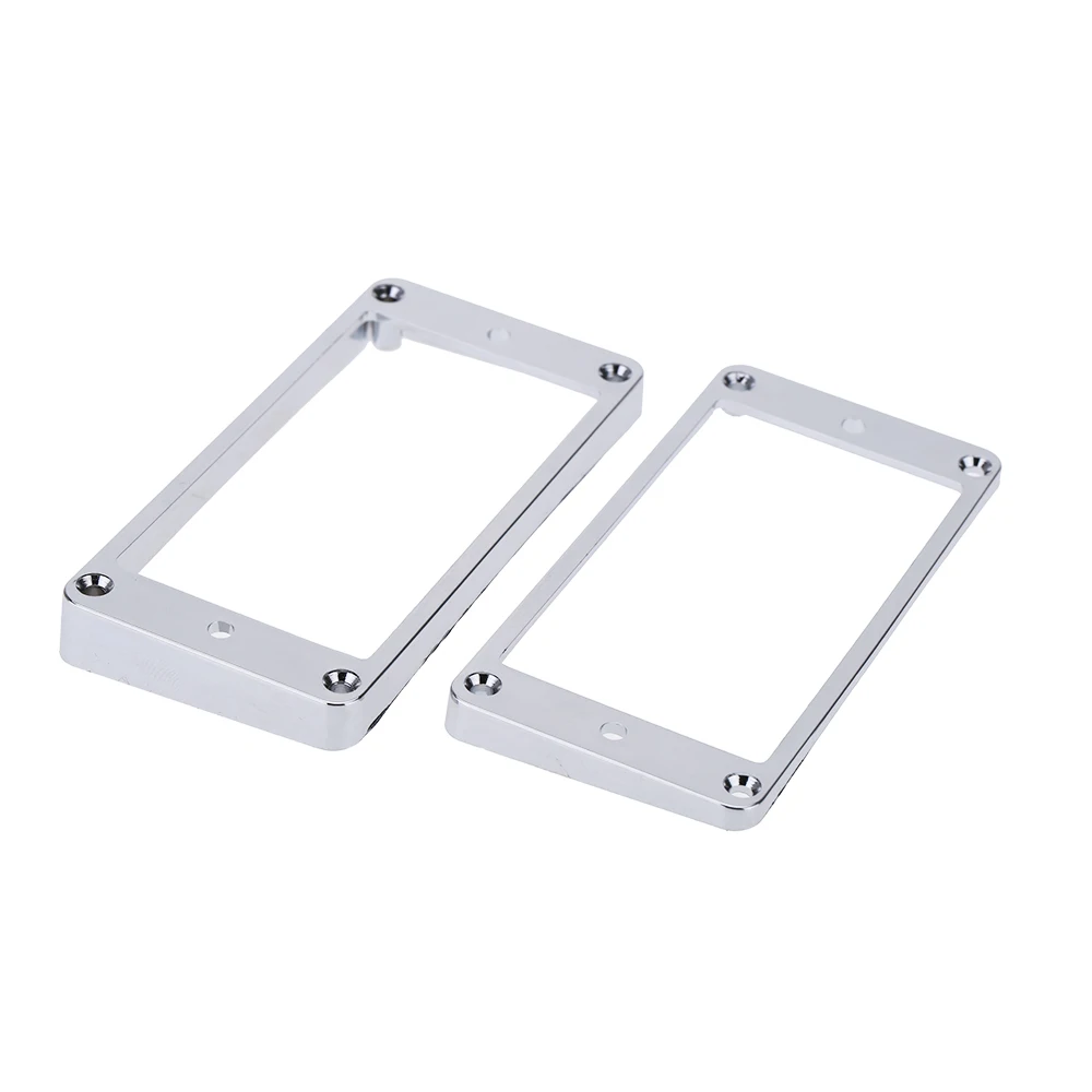 LP Electric Guitar Pickup Curved Frame High and Low Curved Frame Set Chrome-Plated Plastic Guitar Pickup Frame Mounting Ring