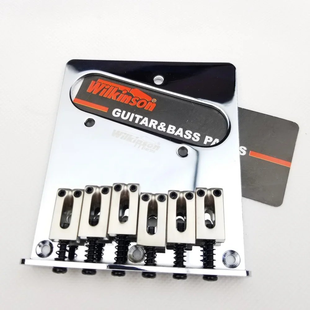 Wilkinson 52.5mm(2-1/16 inch) 6 Saddles Modern TL Bridge for American ST TL Guitar Chrome WOT03 Wilkinson 52.5mm(2-1/16 inch) 6 Saddles Modern TL Bridge for American ST TL Guitar Chrome WOT03