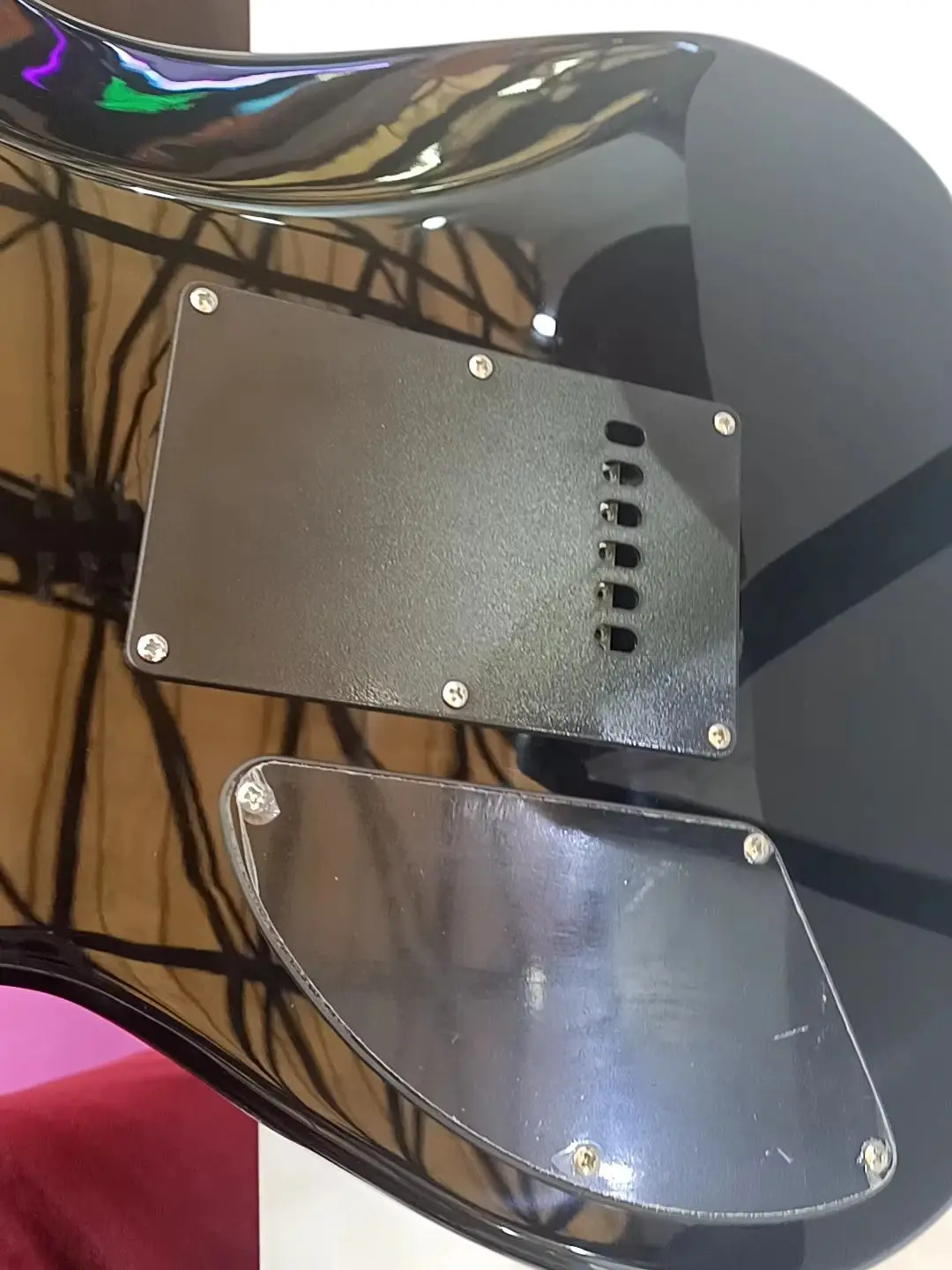 ABS 6 Holes Guitar Tremolo Cavity Cover Back Plate Standard Guitar Replacement for ST Electric Guitar Part Accessories