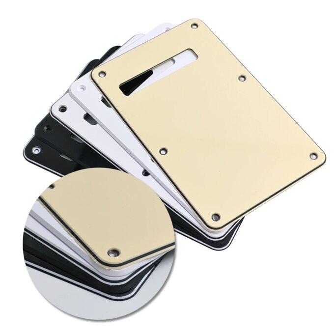 PHRILAM  6 Holes Guitar Back Plate Cavity Cover Pickguard for Fender Standard Stratocaster Strat ST Modern Style Electric Guitar - Image 5