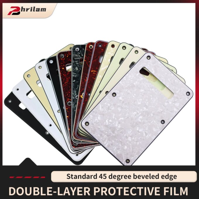 PHRILAM  6 Holes Guitar Back Plate Cavity Cover Pickguard for Fender Standard Stratocaster Strat ST Modern Style Electric Guitar