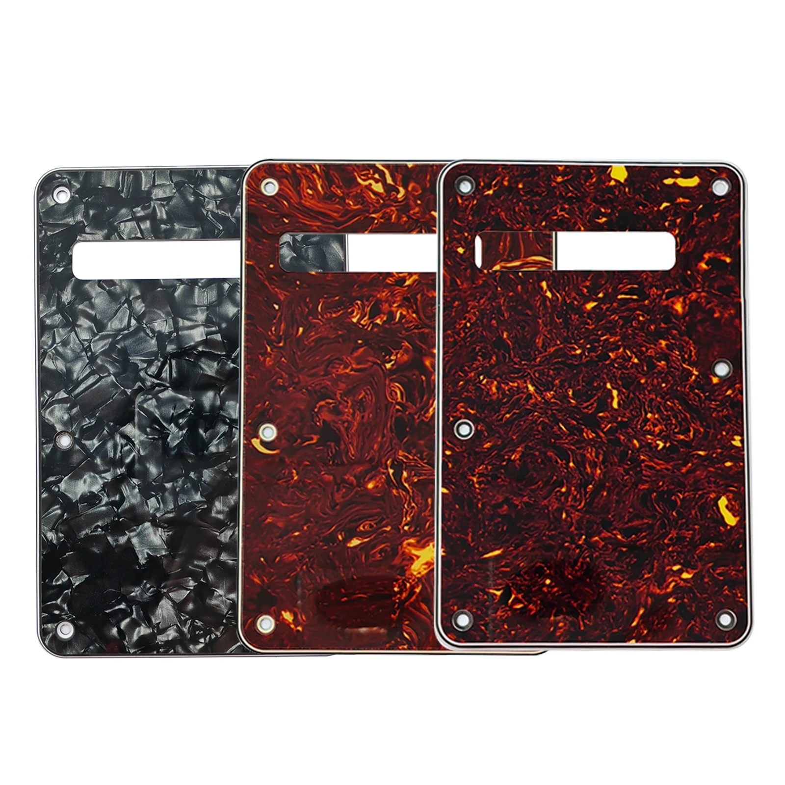 PHRILAM  6 Holes Guitar Back Plate Cavity Cover Pickguard for Fender Standard Stratocaster Strat ST Modern Style Electric Guitar
