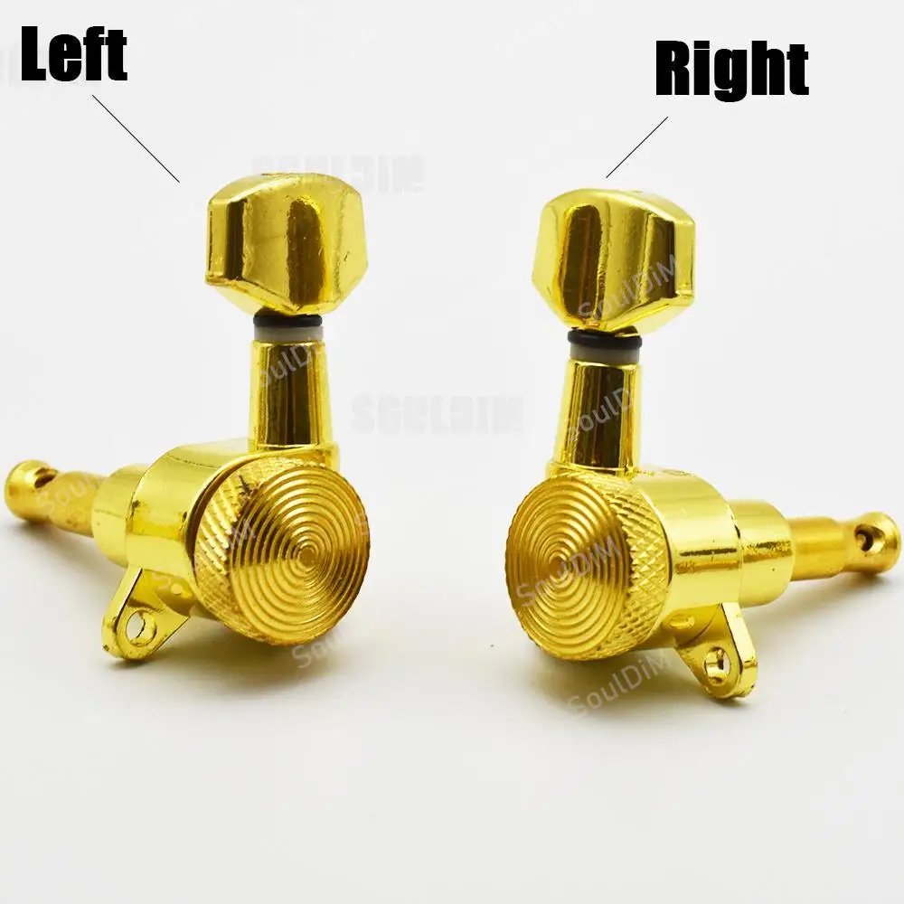 6pcs Auto Locked Locking String Guitar Tuning Pegs keys Tuners Machine Heads for ST TL Electric Acoustic Guitar Gold