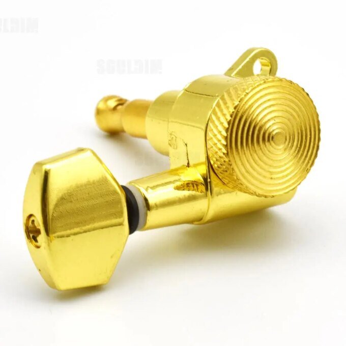 6pcs Auto Locked Locking String Guitar Tuning Pegs keys Tuners Machine Heads for ST TL Electric Acoustic Guitar Gold - Image 4