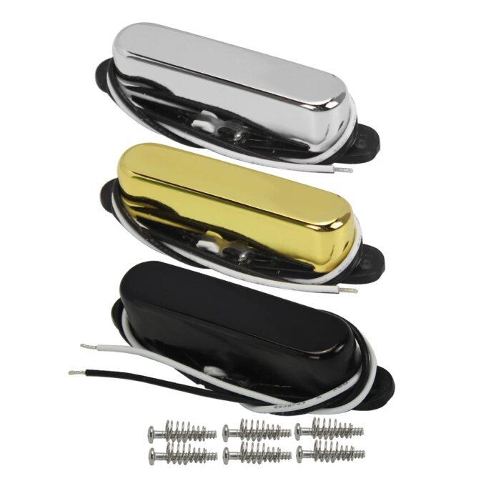 FLEOR 1PCS Alnico 5 Electric Guitar Pickup Neck Single Coil Pickup Fit TL Guitar Parts,Chrome/Gold /Black Choose