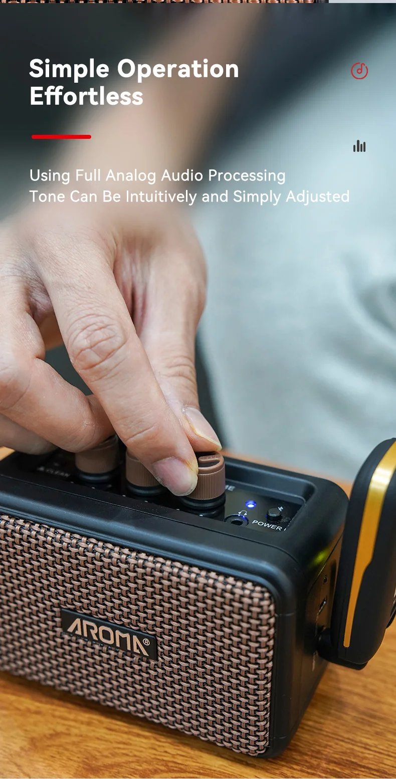 Mini Guitar Amplifier 5W Electric Guitar Amp Small Practice Guitar Amp with Bluetooth Clean & Overdrive Channels Portable