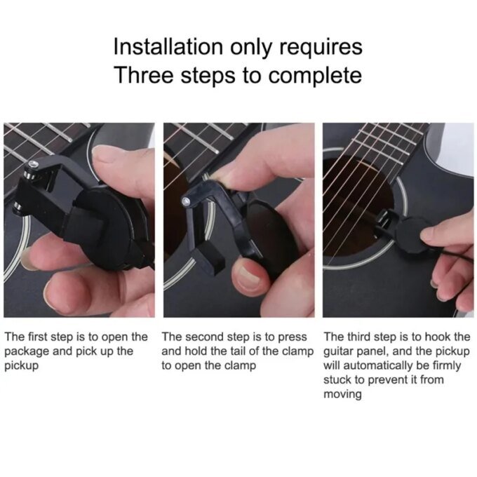 Length 3M Audio Jack Clip on Pickup for Acoustic GuitarMandolinBouzoukiViolinBanjoUkulele Sound Pickup Transducer Guitars - Image 3