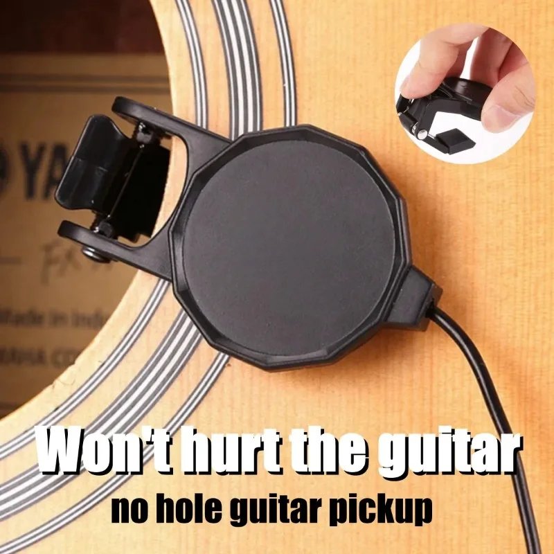Length 3M Audio Jack Clip on Pickup for Acoustic GuitarMandolinBouzoukiViolinBanjoUkulele Sound Pickup Transducer Guitars