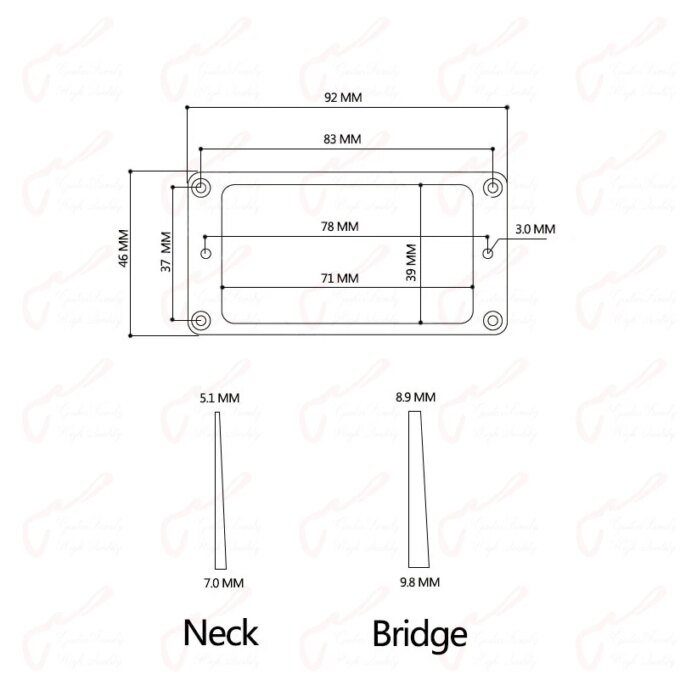 【Made in Korea】1 Set  Curved / Flat Humbucker Pickup Mounting Frames / Rings - Image 4