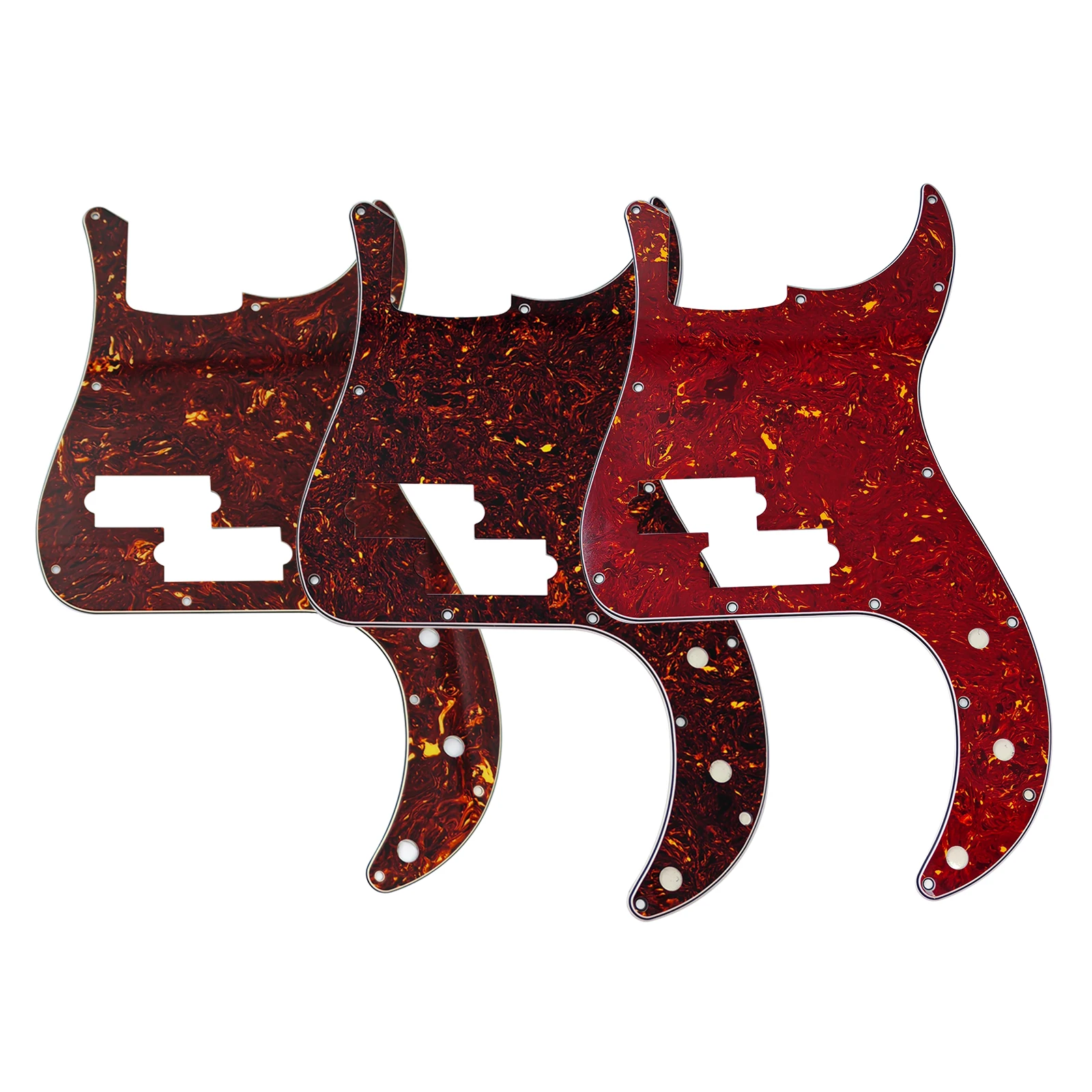 PHRILAM Bass Pickguard Bass 4 Strings Guitar Scratch Plate 13 Holes for PB Bass Without Truss Rod Hole Style