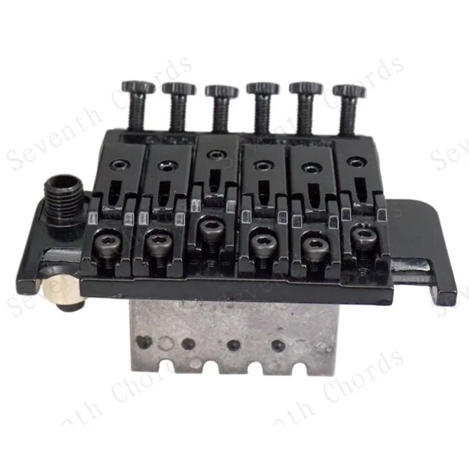 A Set Black Silver Tremolo Black Electric Guitar Bridge Double Locking Systyem Pulled 6 Strings Accessories Parts - Image 3