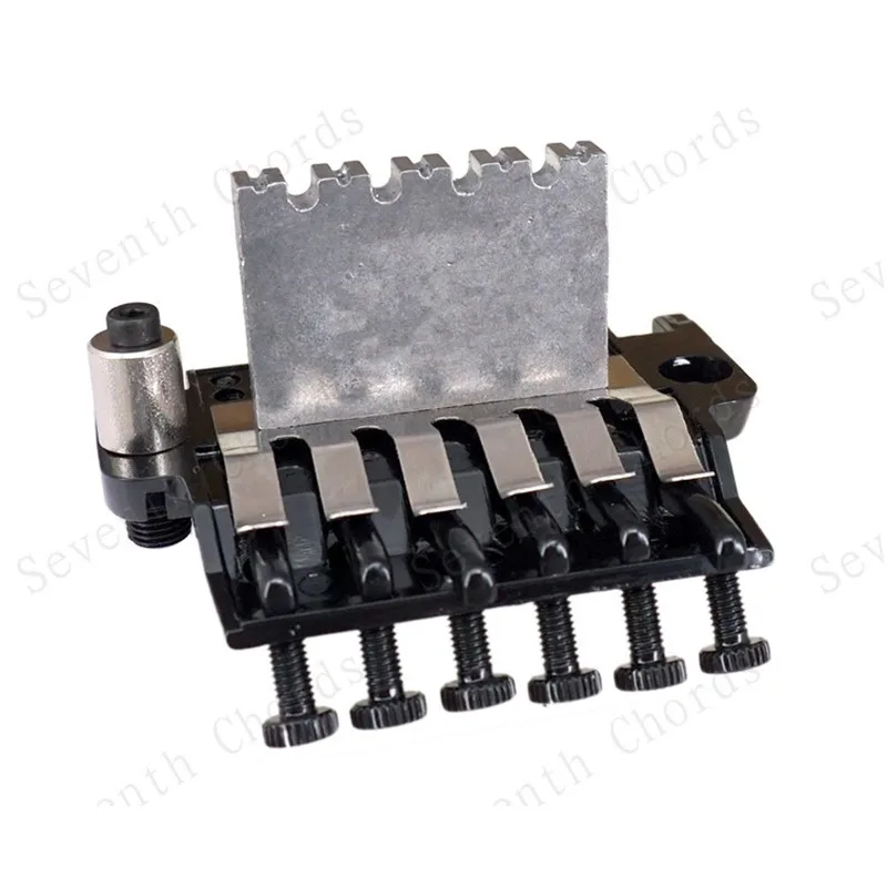 A Set Black Silver Tremolo Black Electric Guitar Bridge Double Locking Systyem Pulled 6 Strings Accessories Parts