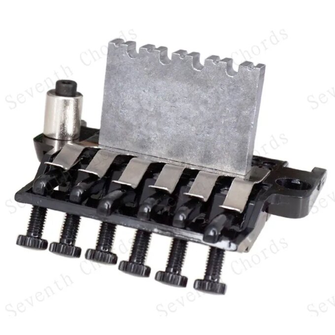 A Set Black Silver Tremolo Black Electric Guitar Bridge Double Locking Systyem Pulled 6 Strings Accessories Parts - Image 4