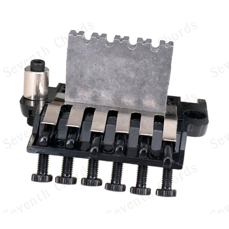A Set Black Silver Tremolo Black Electric Guitar Bridge Double Locking Systyem Pulled 6 Strings Accessories Parts