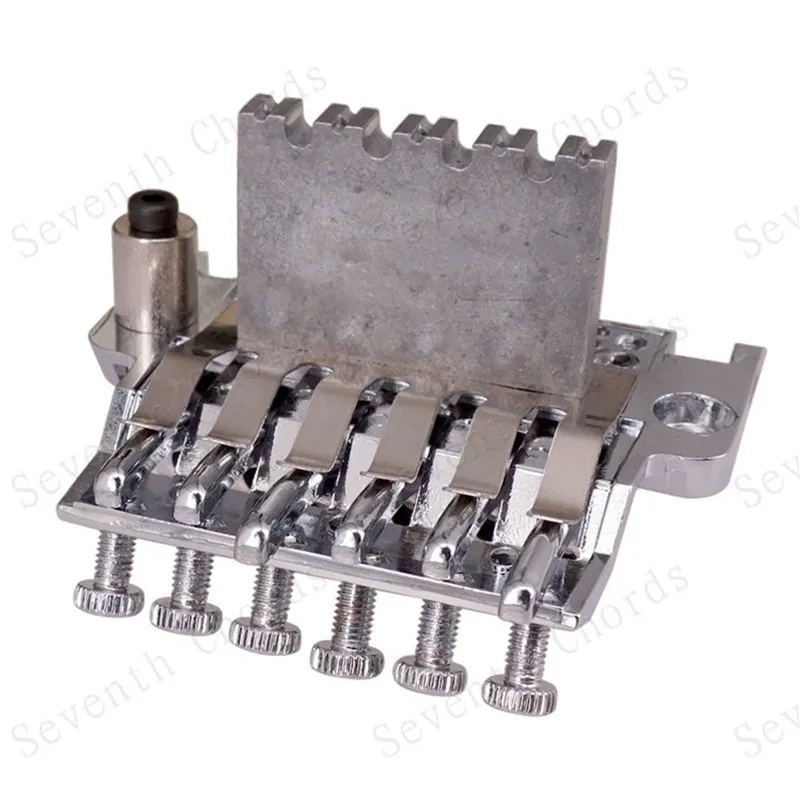 A Set Black Silver Tremolo Black Electric Guitar Bridge Double Locking Systyem Pulled 6 Strings Accessories Parts