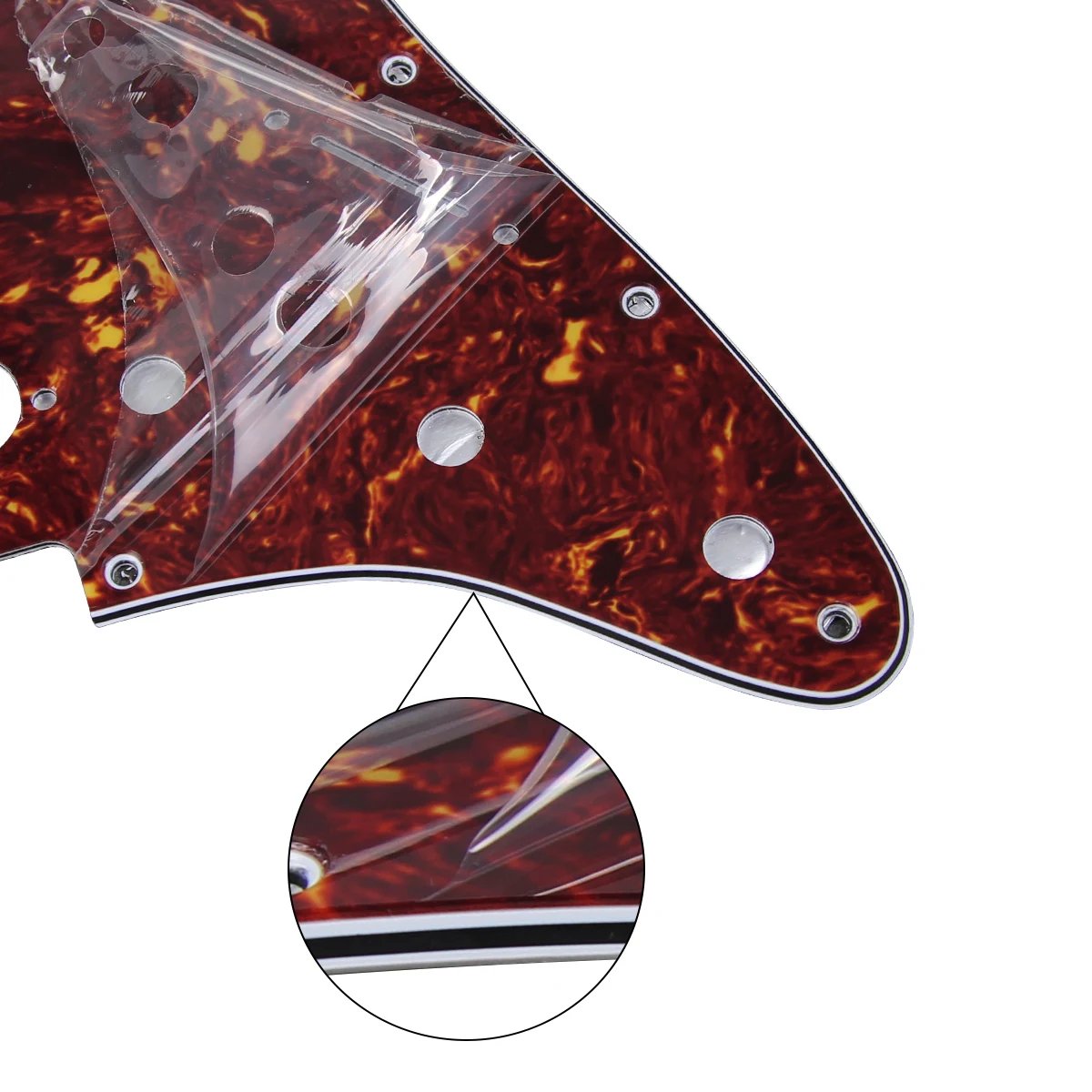FLEOR Set of 11 Holes SSH ST Electric Guitar Pickguard HSS Scratch Plate & Back Plate & Screws, 8 Colors Choose