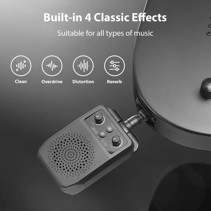 Mini Guitar Speaker BT Voice Adjustment Portable Plug-in Speaker for All Electric Guitars Amplifier 1500mAh Type-C Rechargeable - Image 6
