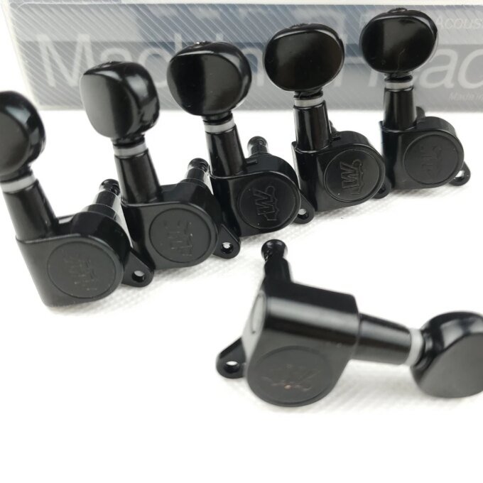 Wilkinson WJN-05 Electric Guitar Machine Heads Tuners Mini Oval Tuner for ST TL Black Tuning Pegs ( With packaging ) - Image 3