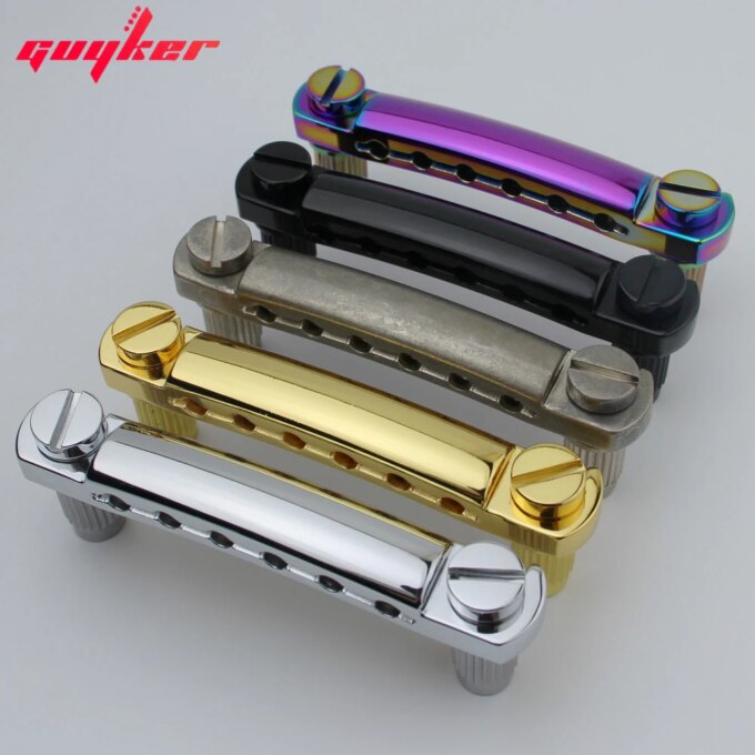 GUYKER Guitar Stop Bar Tailpiece with Anchors And Studs for LP SG Guitars - Image 2
