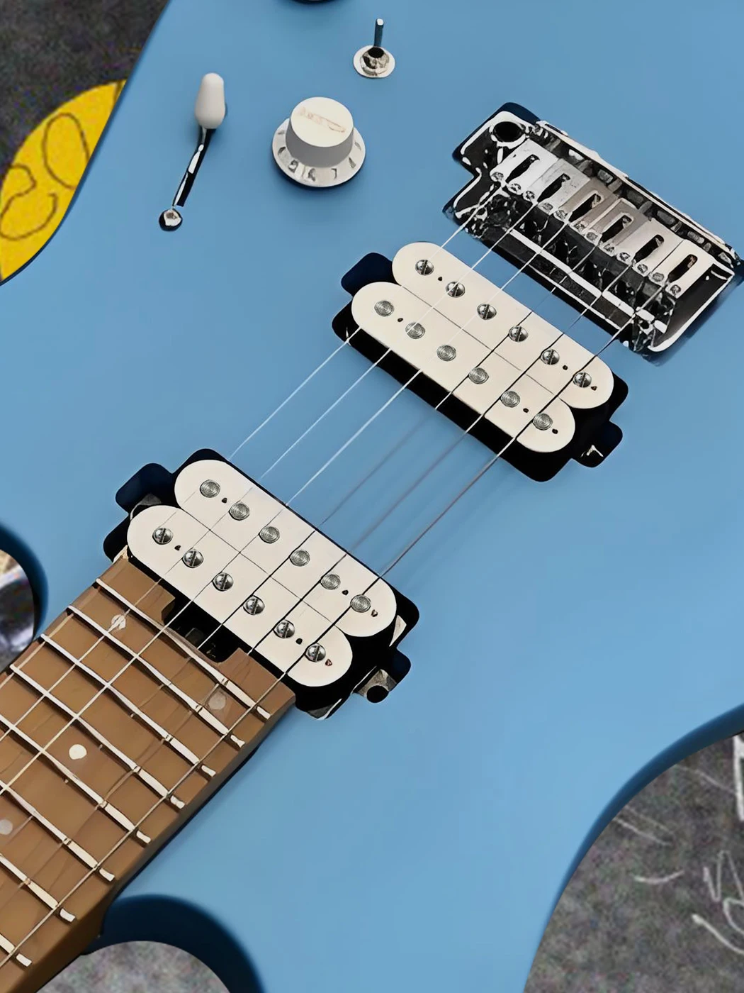 Phrilam Pro HH High output Alnico5 6 non &6 adjustable Humbucker Neck/50mm7.6K  Bridge/52mm Pickups8.8/16.5K for Electric Guitar