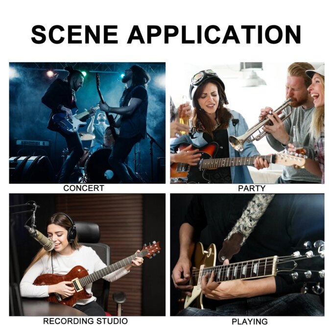 ammoon Electric Guitar Headphone Amplifier Amp 1/4 Inch Plug 3.5mm Headphone Jack & Aux In with Classic Rock Distortion Effect - Image 4