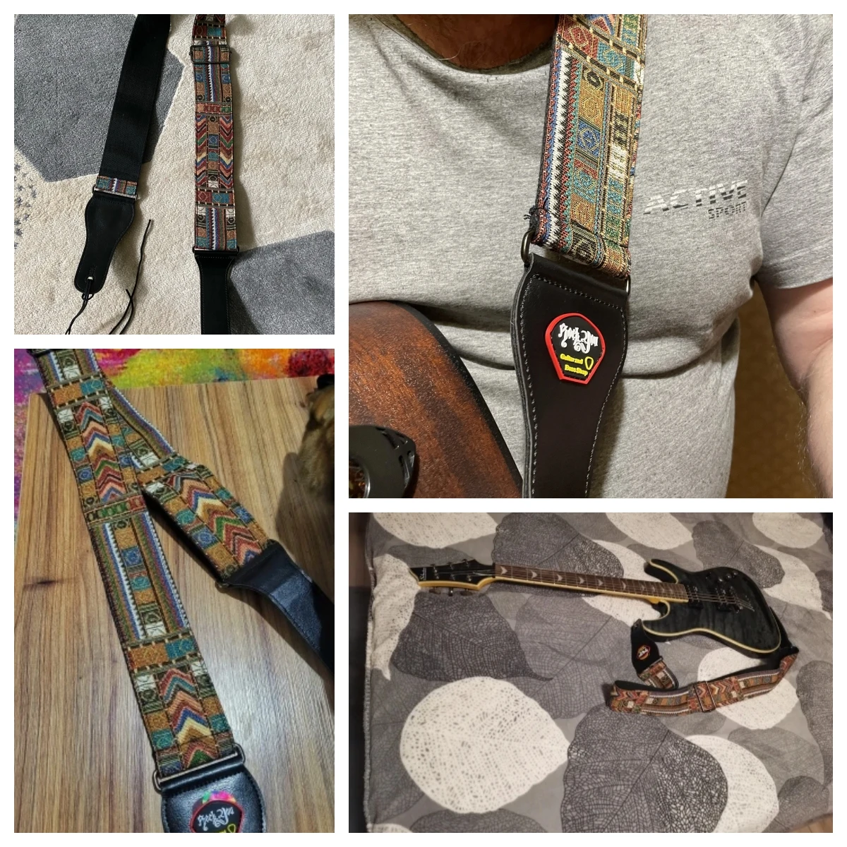 New High Quality Cotton Guitar Strap Acoustic Guitar Strap Electric Bass Guitar Strap Adjustable Length Widen 6.2 Cm