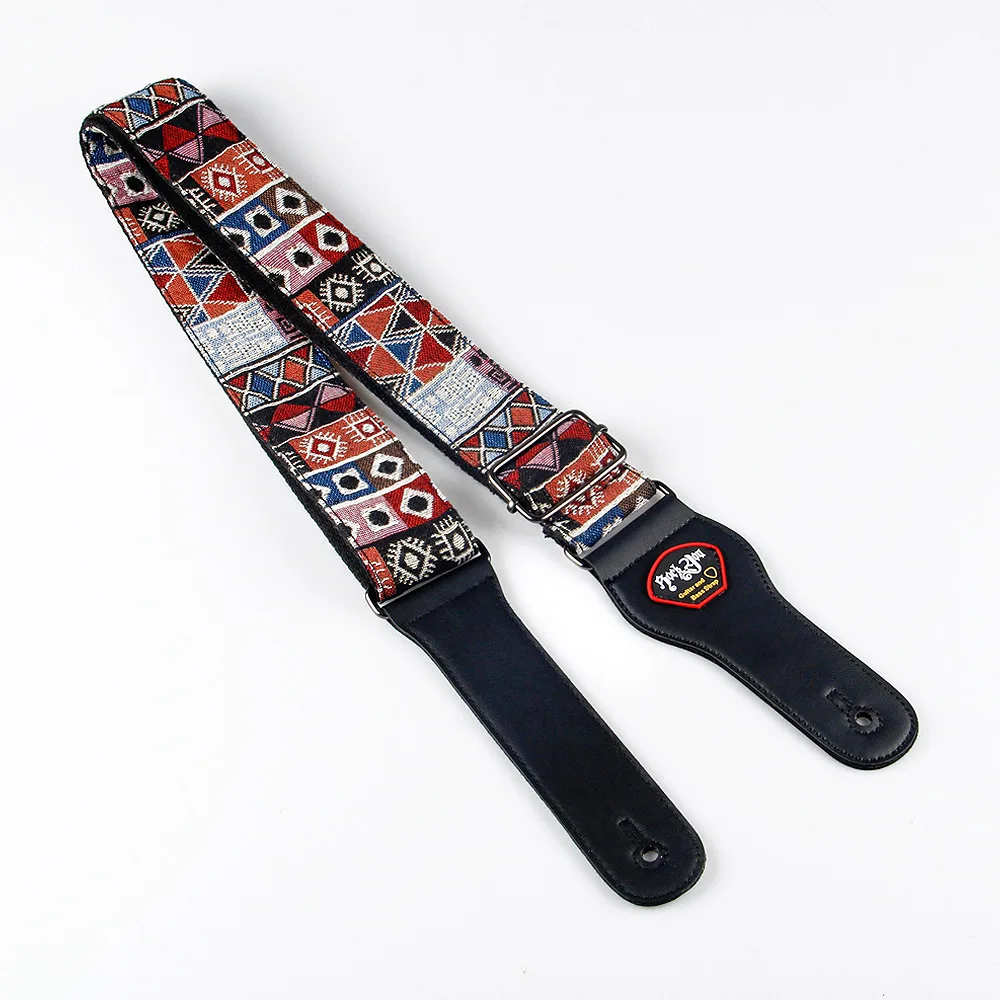 New High Quality Cotton Guitar Strap Acoustic Guitar Strap Electric Bass Guitar Strap Adjustable Length Widen 6.2 Cm